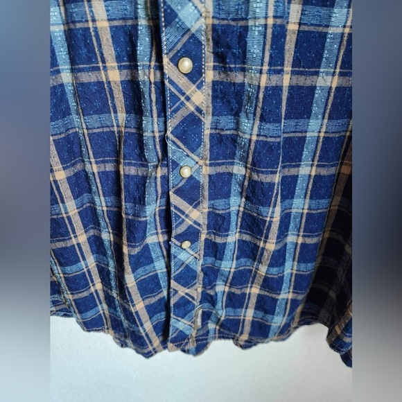 Wrangler Men’s Blue Retro Long Sleeve Button Down Size XL - Picture 5 of 10